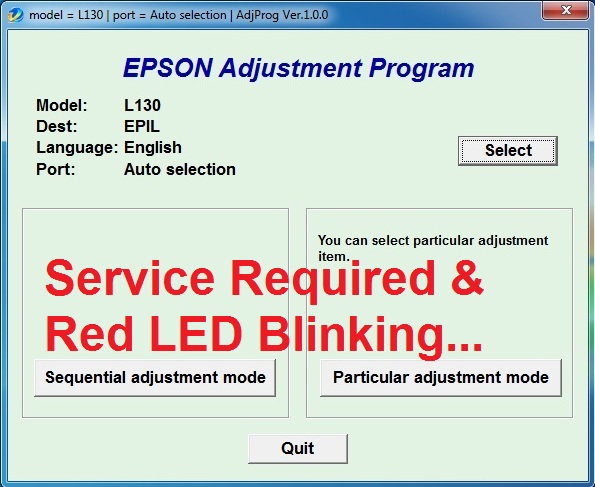Epson L130 Adjustment Program Download