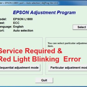 Epson l1800 Resetter adjustment program