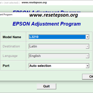 Epson L1210 L3210 L3215 L3250 L3260 L5290 Adjustment Program