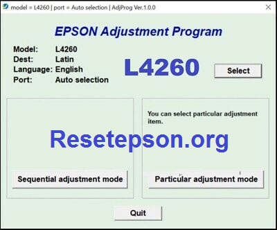 epson l4260 adjustment program