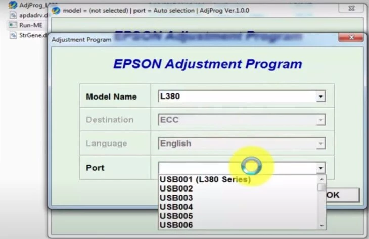 Epson L380 Resetter