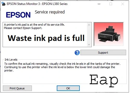 Epson L380 Service Required Error